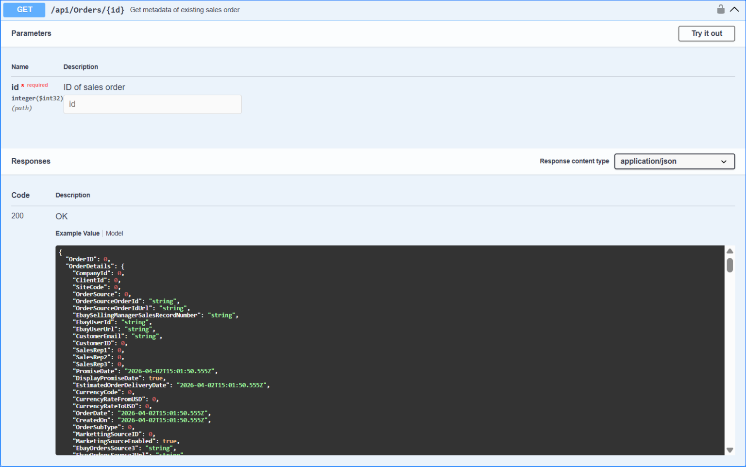 Get Single Order - Sellercloud API Docs