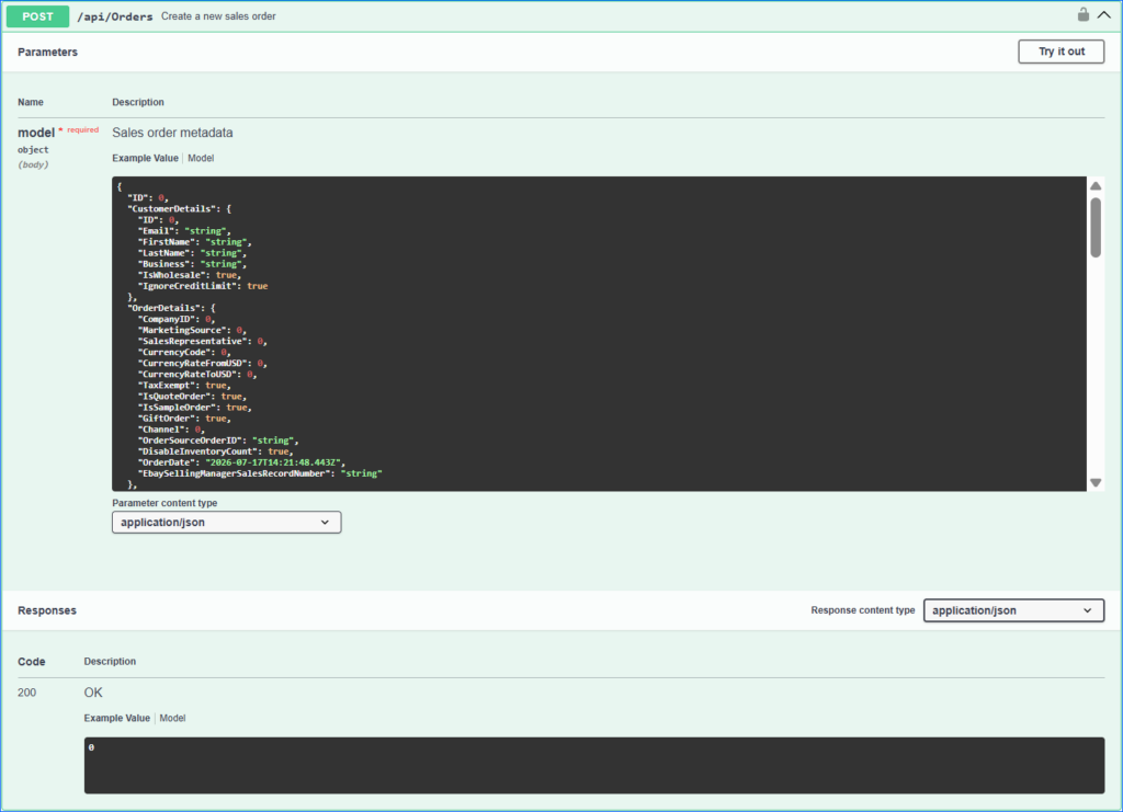 Create New Sales Order - Sellercloud API Docs