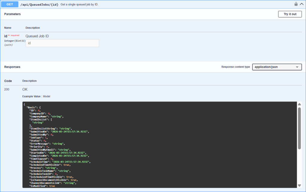 Get Single Queued Job - Sellercloud API Docs