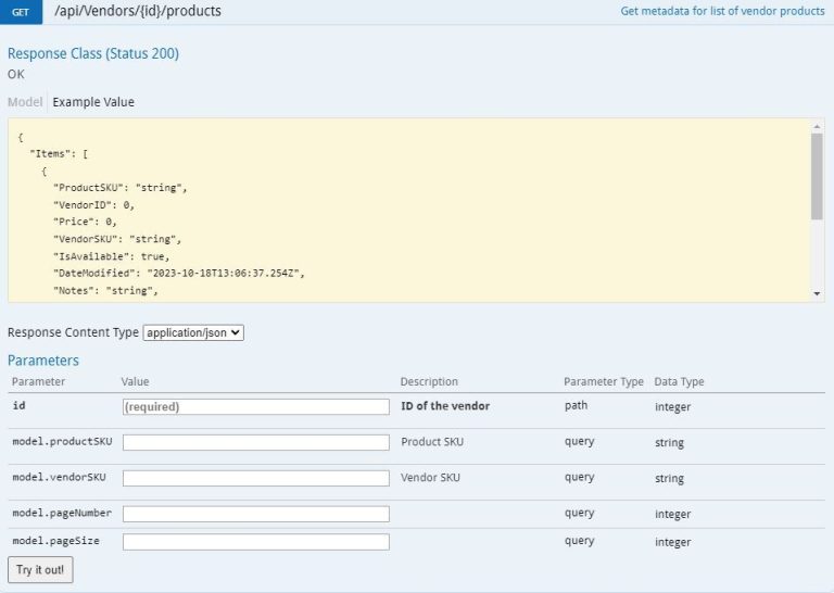 Get Vendor Products - Sellercloud API Docs