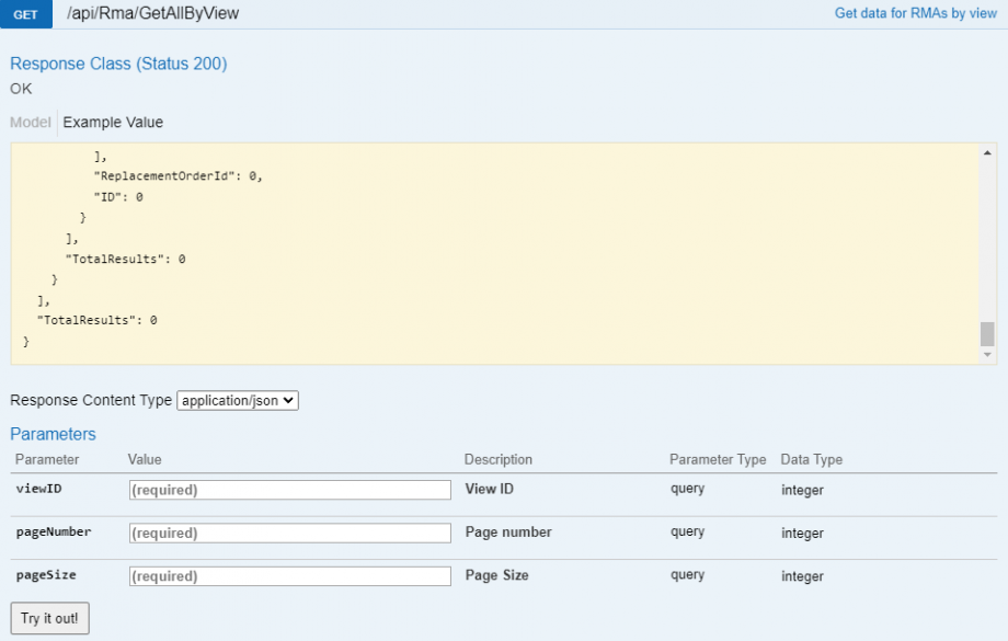 Get All RMAs By Saved View - Sellercloud API Docs