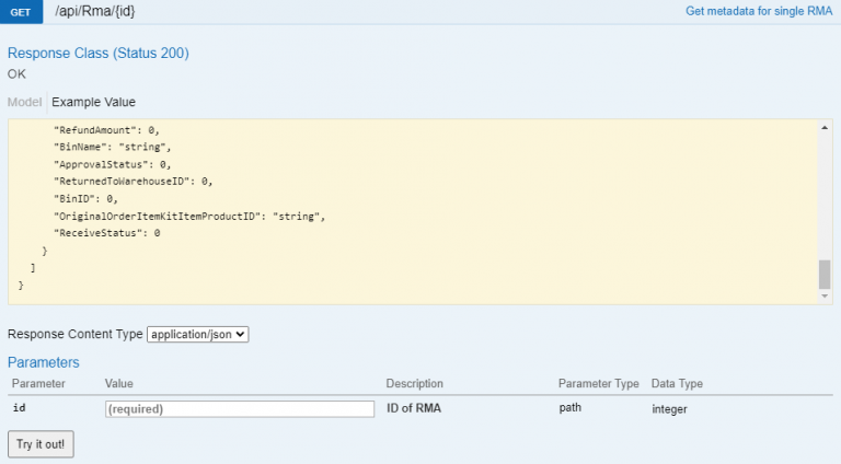Get Single RMA - Sellercloud API Docs