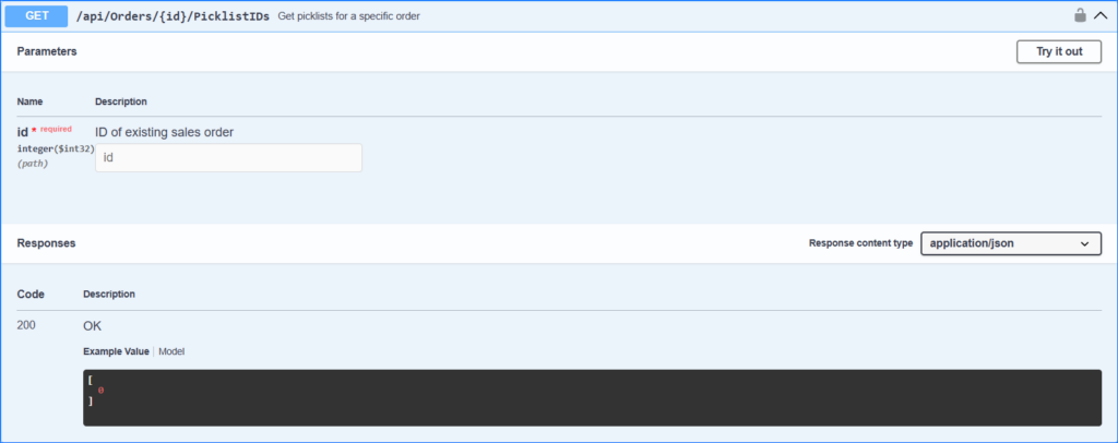 Get Order Picklist IDs - Sellercloud API Docs