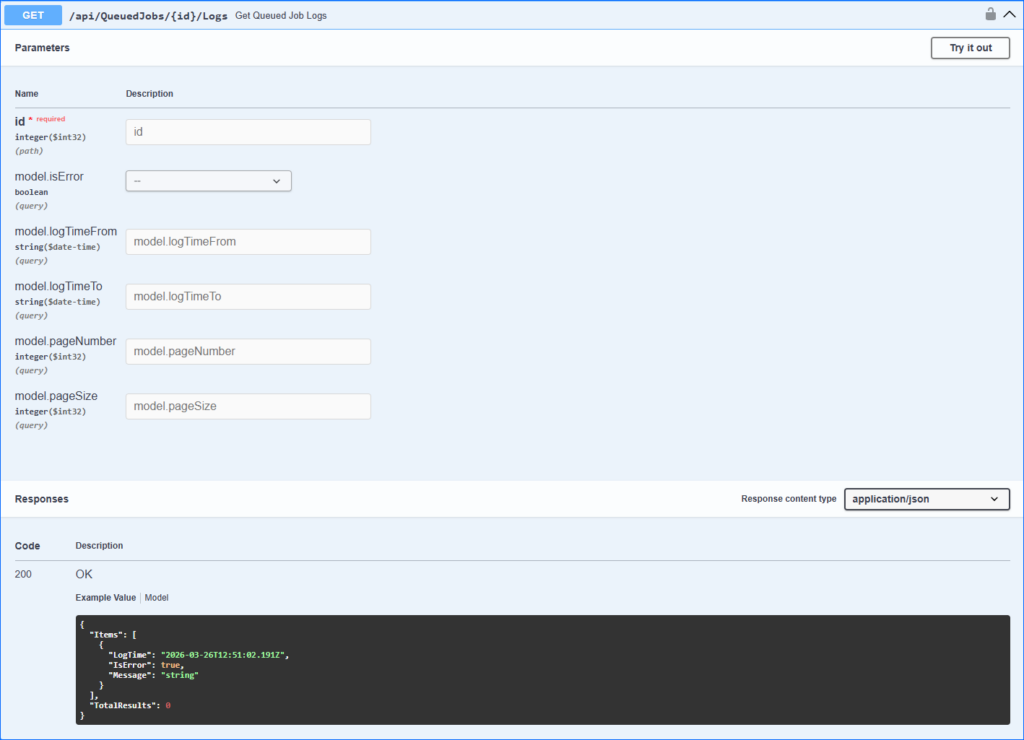 Get Queued Job Logs - Sellercloud API Docs