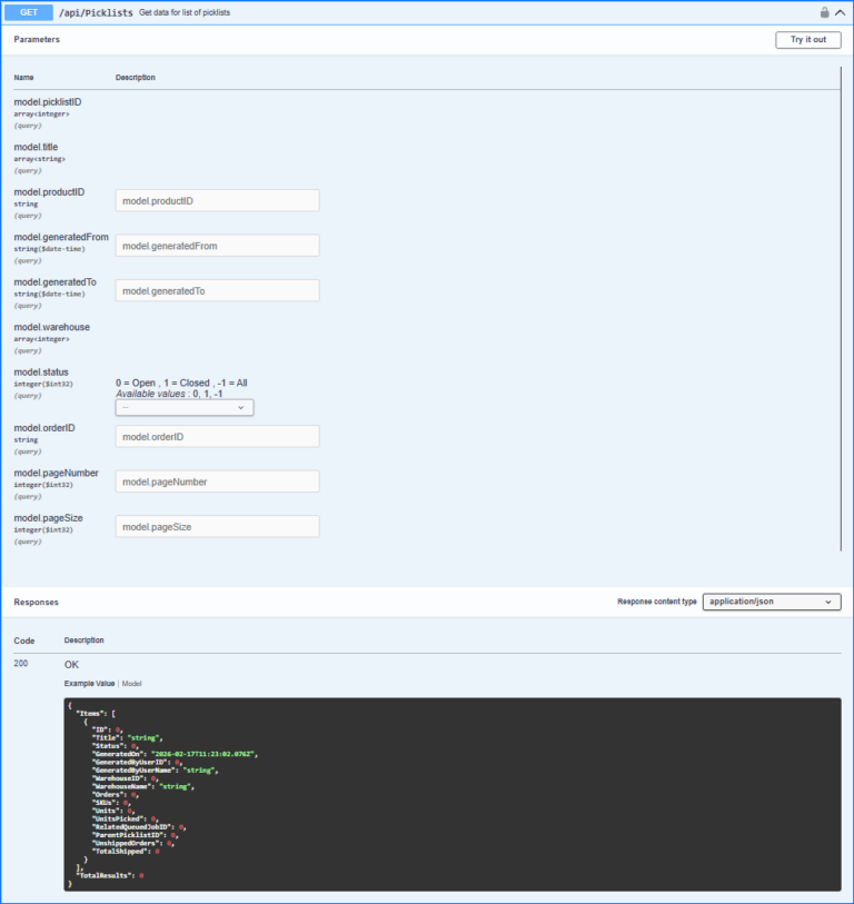 Get All Picklists - Sellercloud API Docs